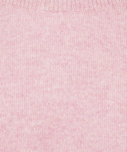 William Lockie Rundhalspullover aus Lammwolle | Rosa