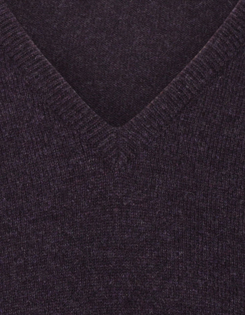 William Lockie Pullover Lamswol V-hals | Elderberry