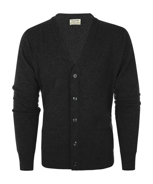 Button Vest Lambswool | Charcoal