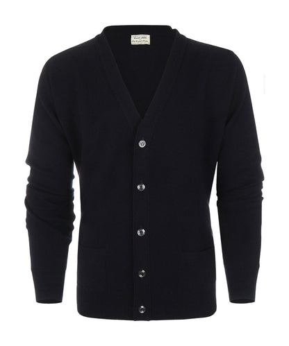 Button Vest Lambswool | Navy