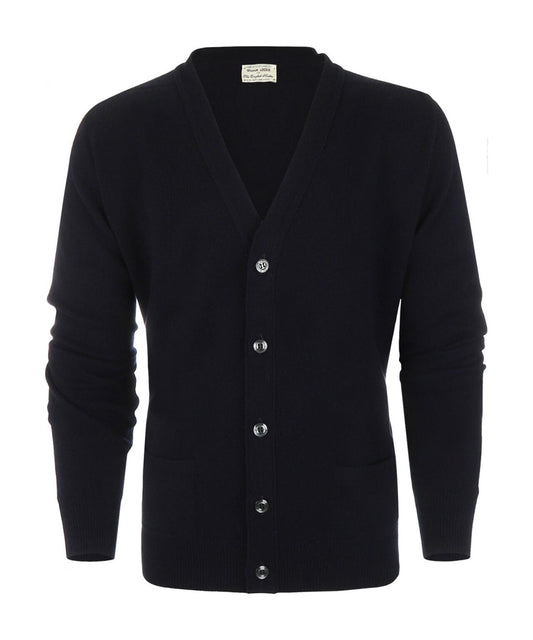 Button Vest Lambswool | Navy