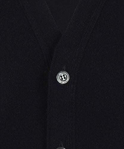 Button Vest Lambswool | Navy