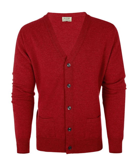 Button Vest Lambswool | Poppy Melange