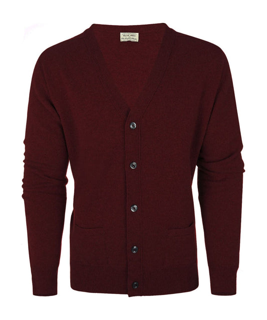 Button Vest Lambswool | Bordeaux