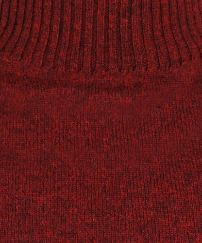 William Lockie Rollkragenpullover aus Lammwolle | Roter Samt