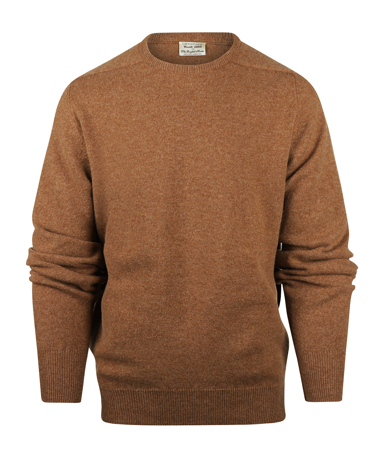 Pullover Lambswool round neck dutch fit | Brown