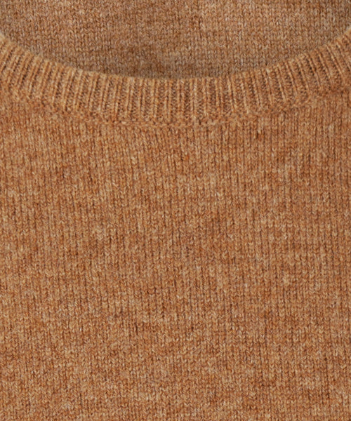 Pullover Lamswol ronde hals dutch fit | Bruin