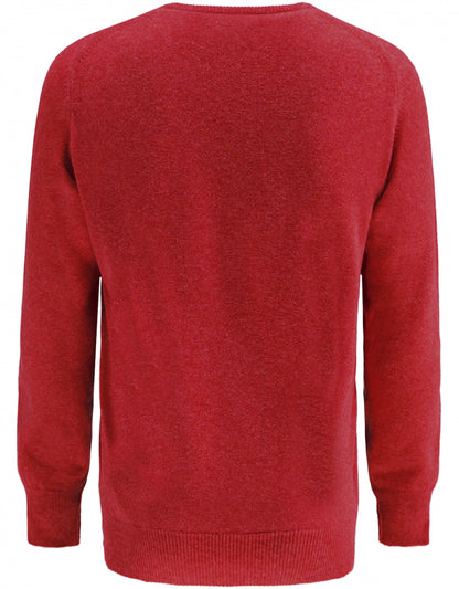 Lamswollen O-Hals Pullover Dutch Fit | Poppy Melange
