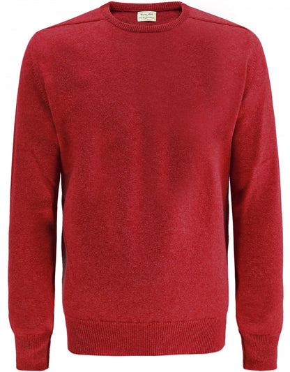 Lamswollen O-Hals Pullover Dutch Fit | Poppy Melange
