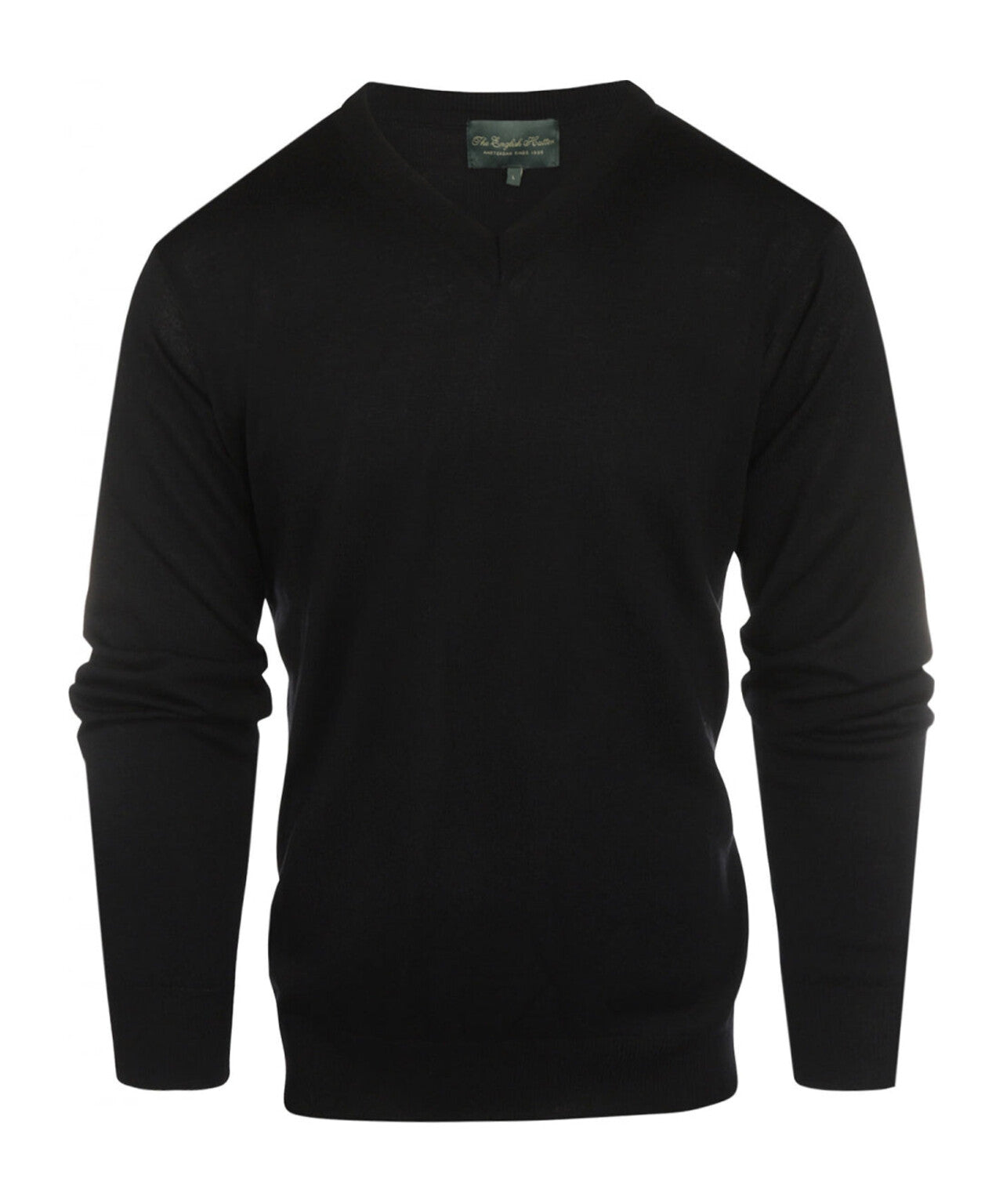 Merino V-Hals Pullover | Zwart