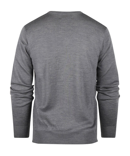 Merino wool v-neck sweater | Mid Grey