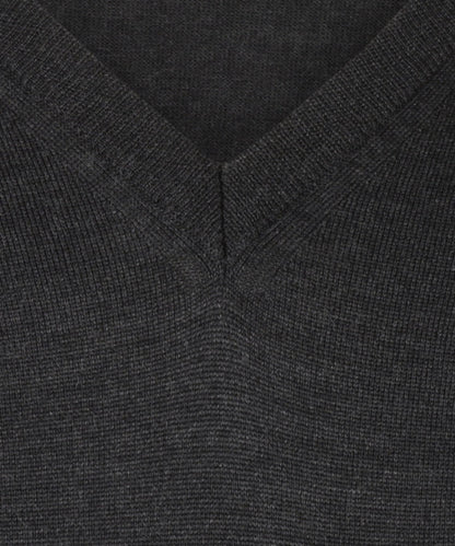 Pullover merino wool v-neck | Charcoal