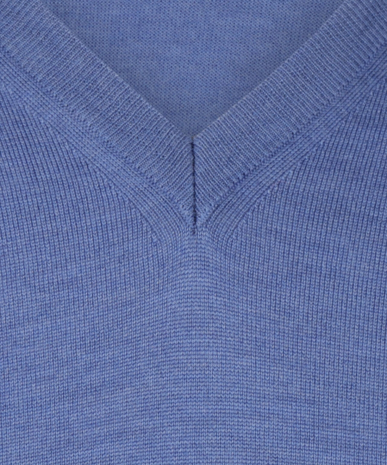 Merino wool v-neck sweater | Blue