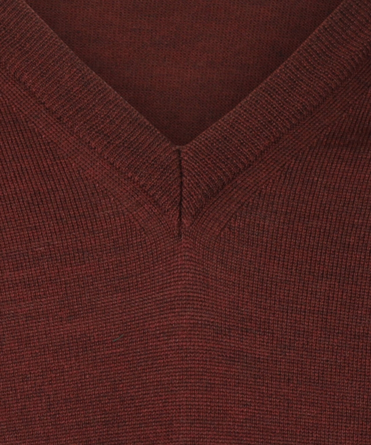 Pullover merino wool v-neck | Bordeaux