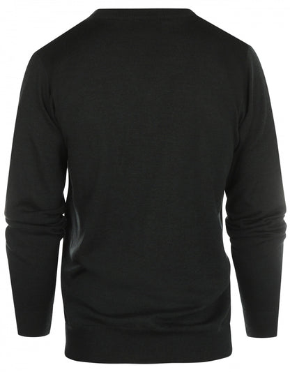 Merino wool v-neck sweater | Dark Green
