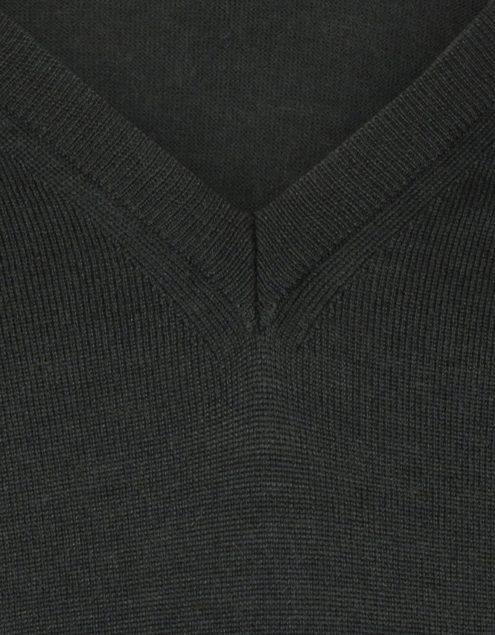 Merino wool v-neck sweater | Dark Green