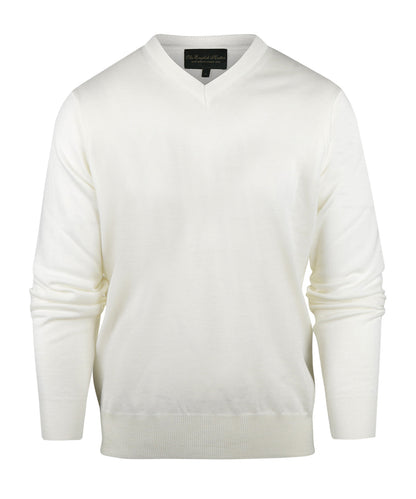 Merino V-Hals Pullover | Wit