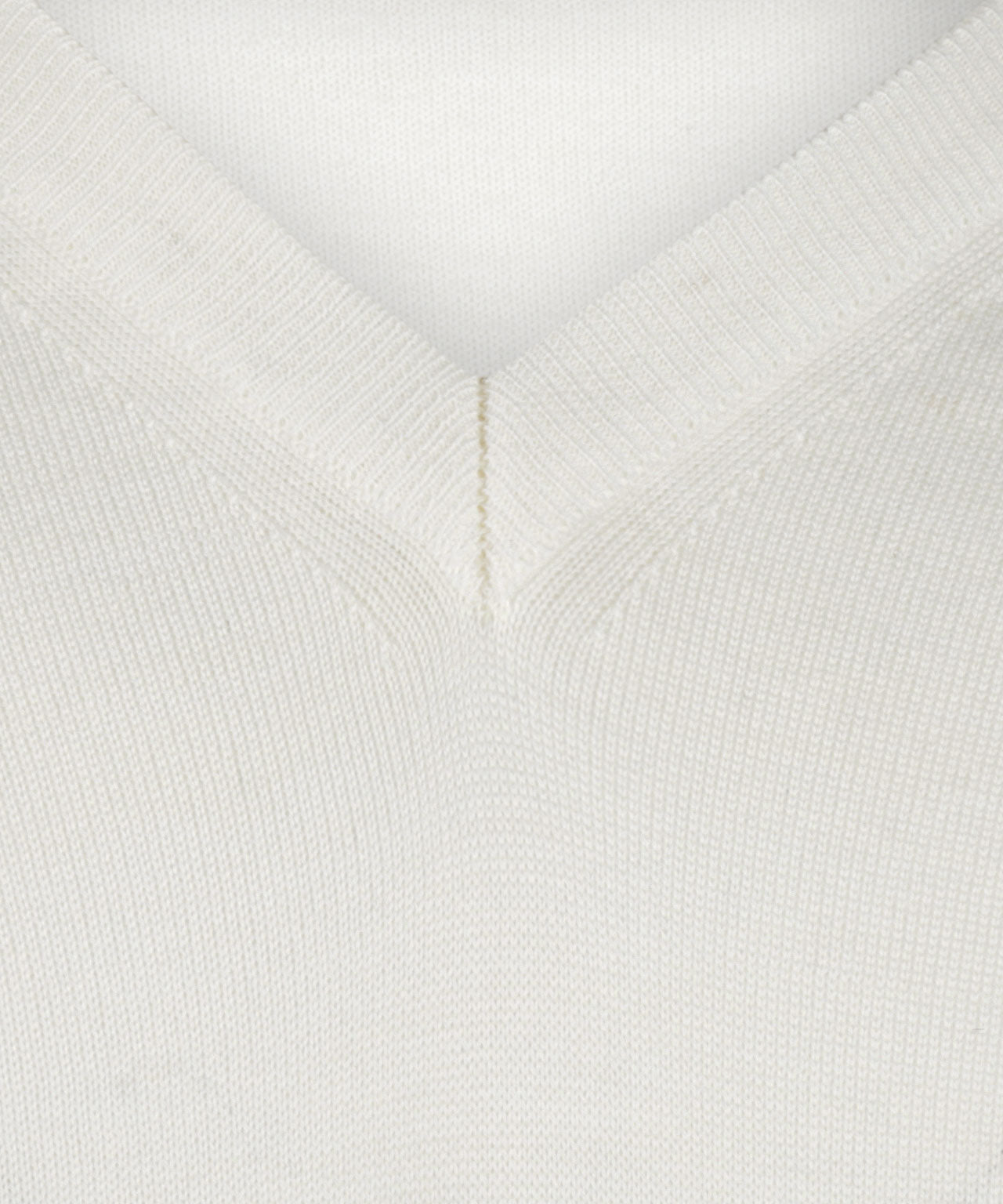 Merino V-Hals Pullover | Wit