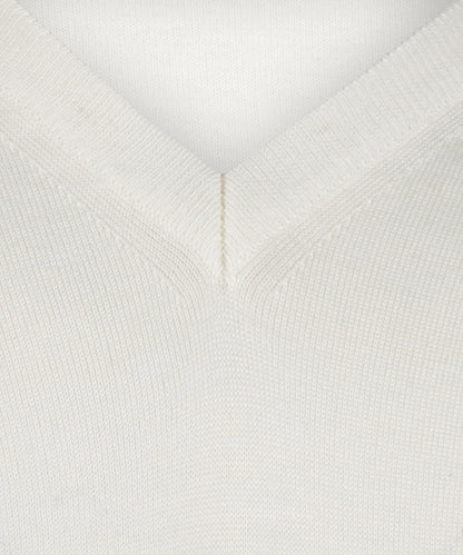 Merino V-Hals Pullover | Wit