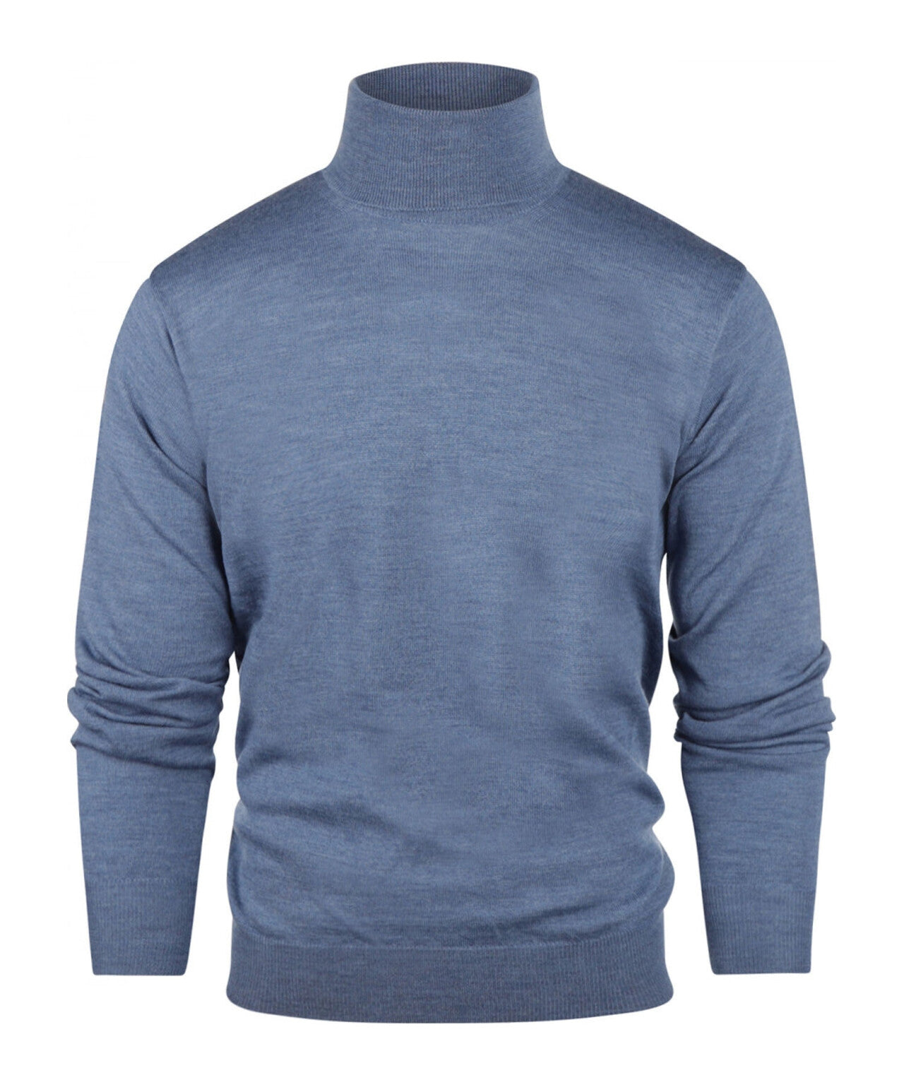 Merino Kol | Staal Blauw Melange