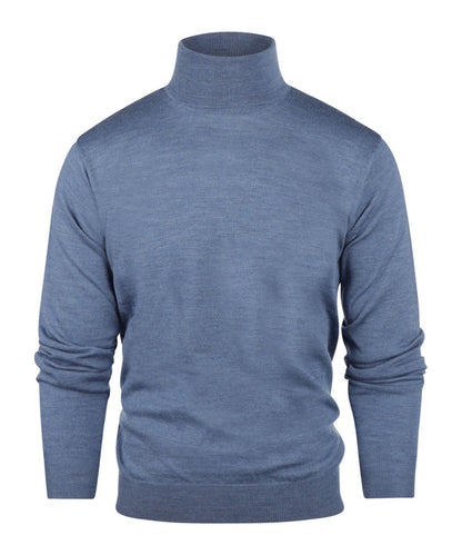 Merino Kol | Staal Blauw Melange