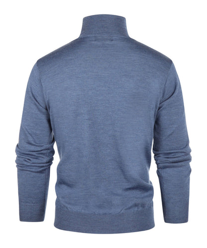 Merino Kol | Staal Blauw Melange