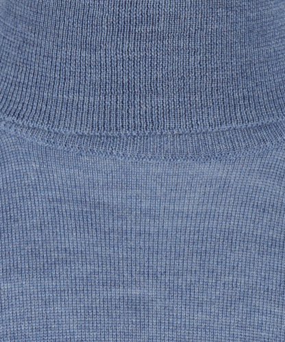 Merino Kol | Staal Blauw Melange