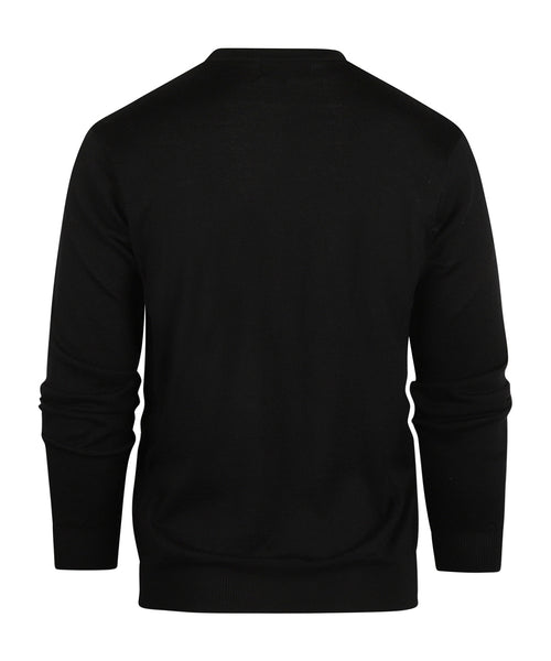 Pullover Merino wol ronde hals | Zwart