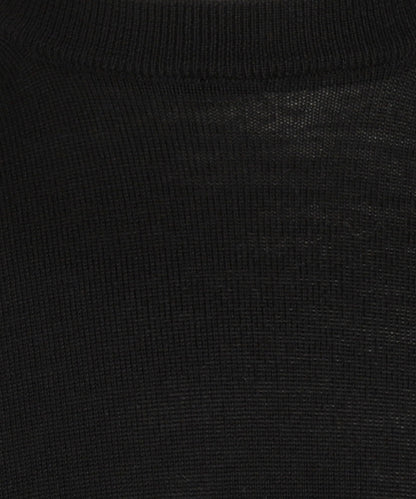 Merino wool round neck sweater | Black