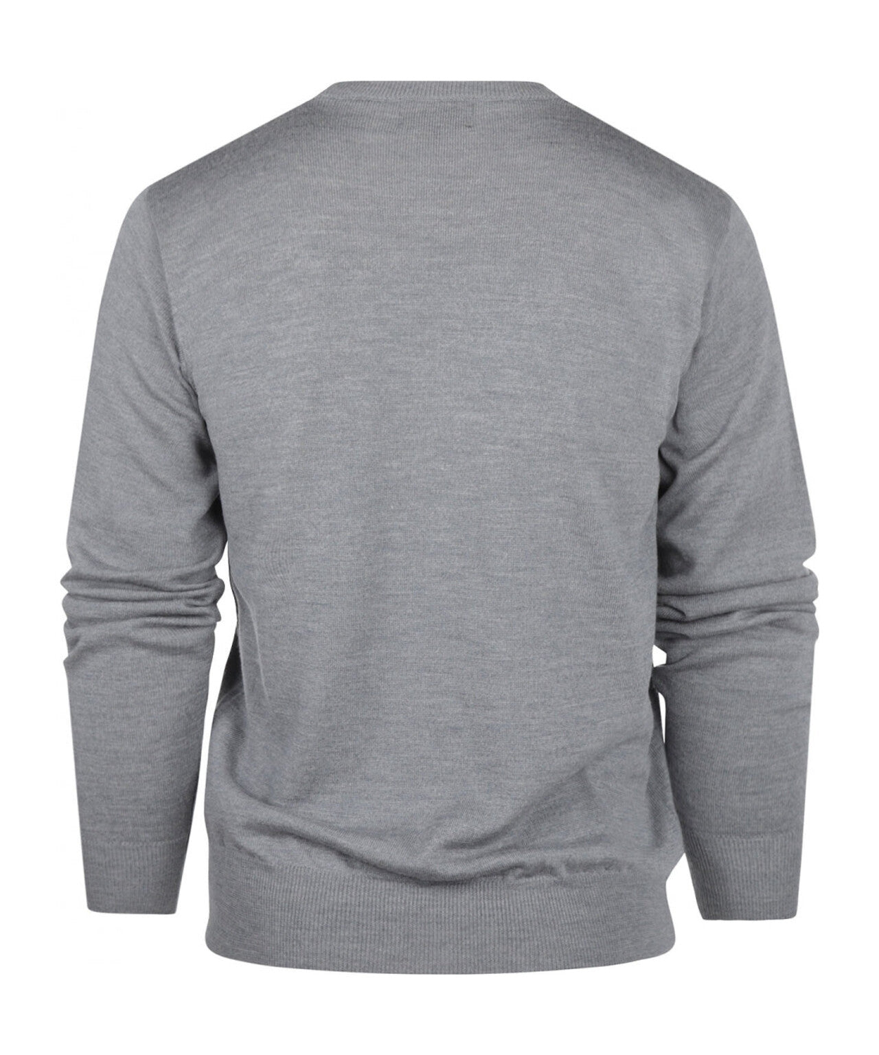 Merinowollpullover mit Rundhalsausschnitt | Mittelgrau