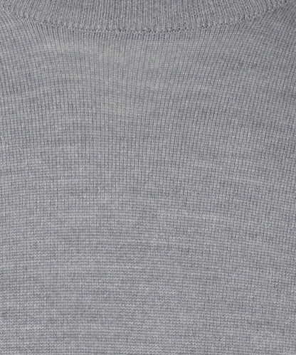 Merinowollpullover mit Rundhalsausschnitt | Mittelgrau