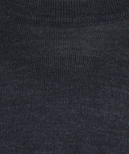 Merino wool round neck sweater | Blue-grey