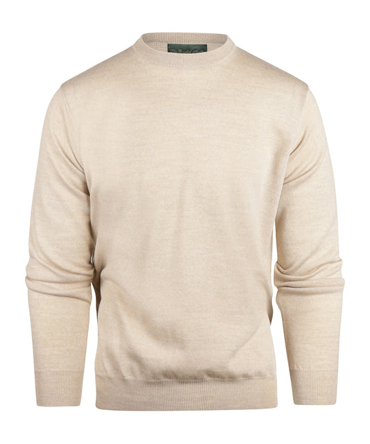 Merino Ronde Hals Pullover | Beige