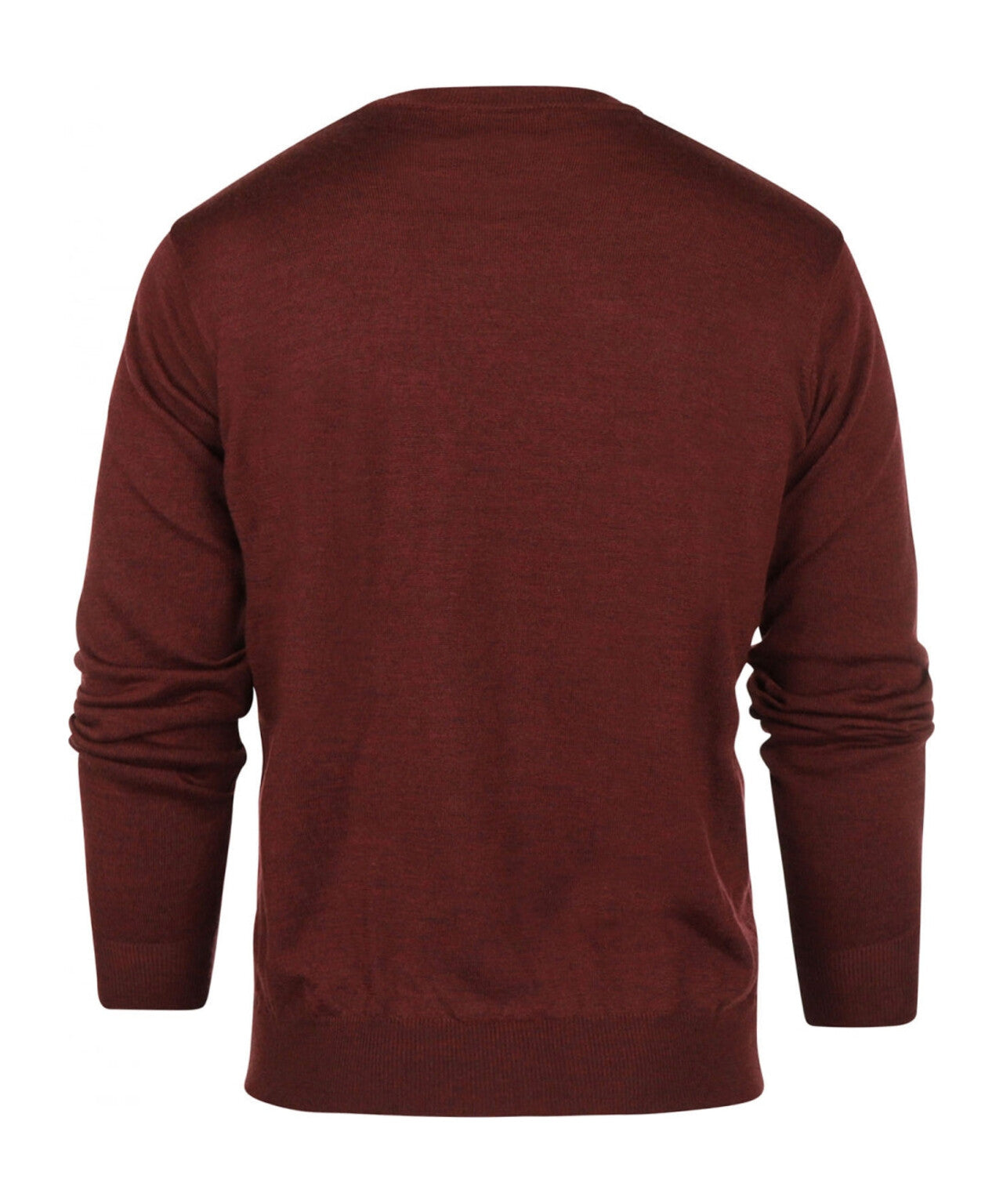 Merino wool round neck sweater | Bordeaux