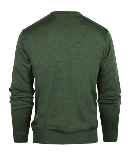 Merino wool round neck sweater | Green