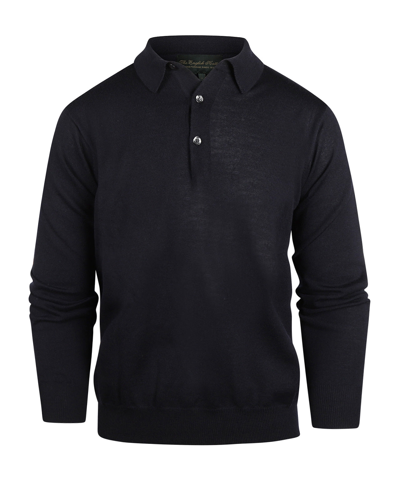 Merino Polo Pullover | Navy