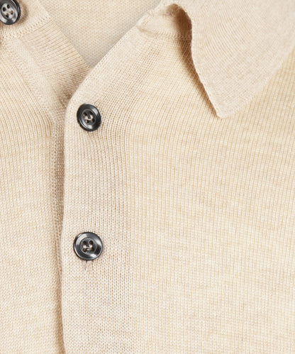 Polo-Pullover aus Merinowolle | Beige