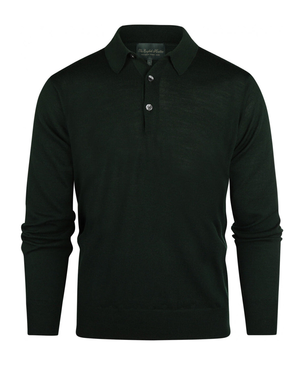 Merino Polo Pullover | Fles Groen