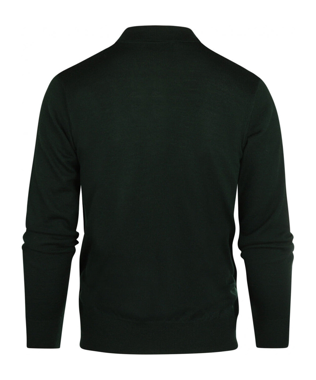 Merino Polo Pullover | Fles Groen