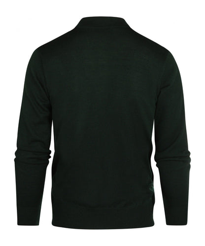 Merino Polo Pullover | Fles Groen