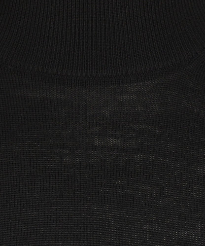 Schildkrötenpullover aus Merinowolle | Schwarz
