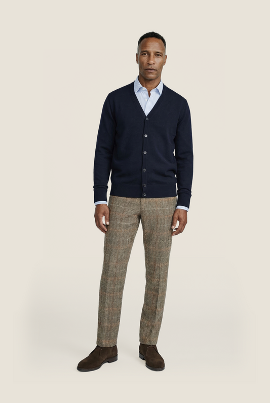 Button Vest fine Merino wool | Navy
