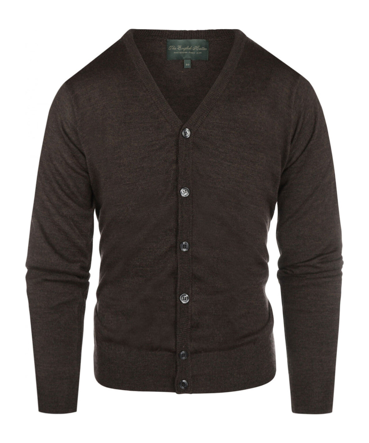 Button Vest fine Merino wool | Dark Brown