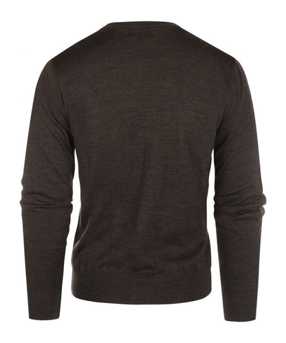Button Vest fine Merino wool | Dark Brown