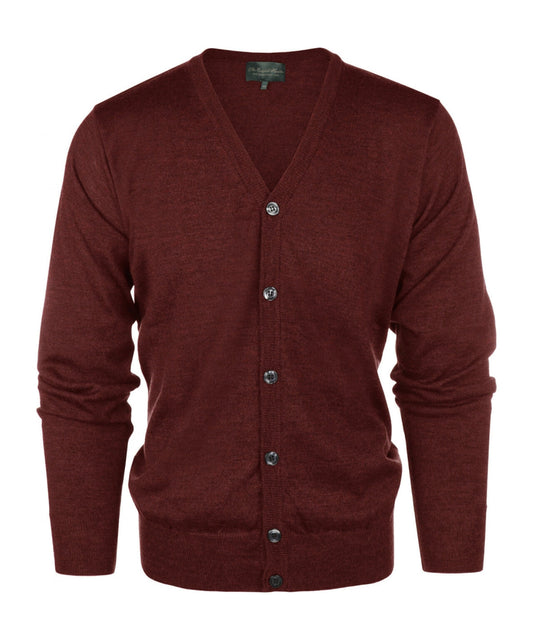 Button Vest fine Merino wool | Bordeaux