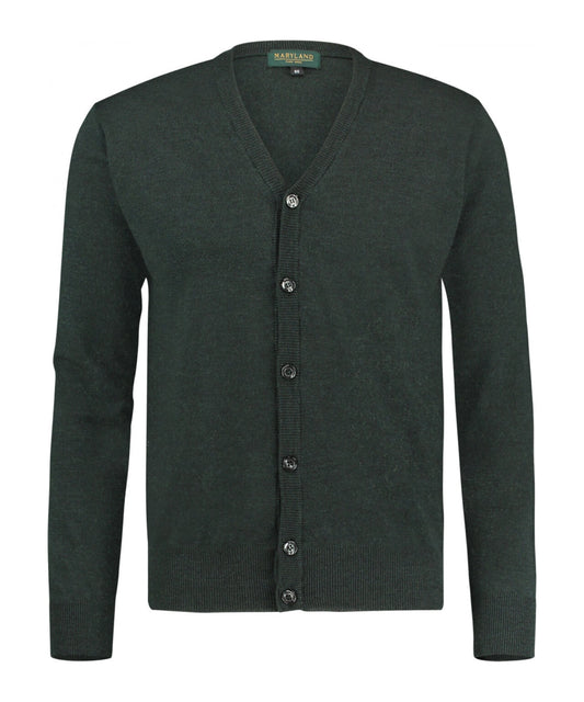 Button Vest fine Merino wool | Dark Green
