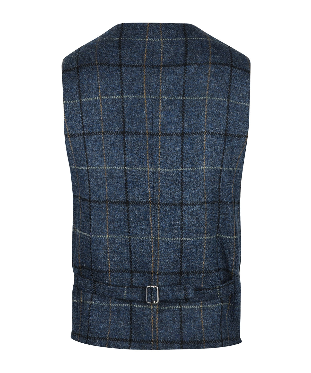 Gilet | Blauwe melange ruit
