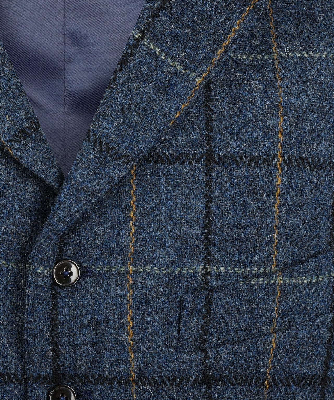 Gilet | Blauwe melange ruit