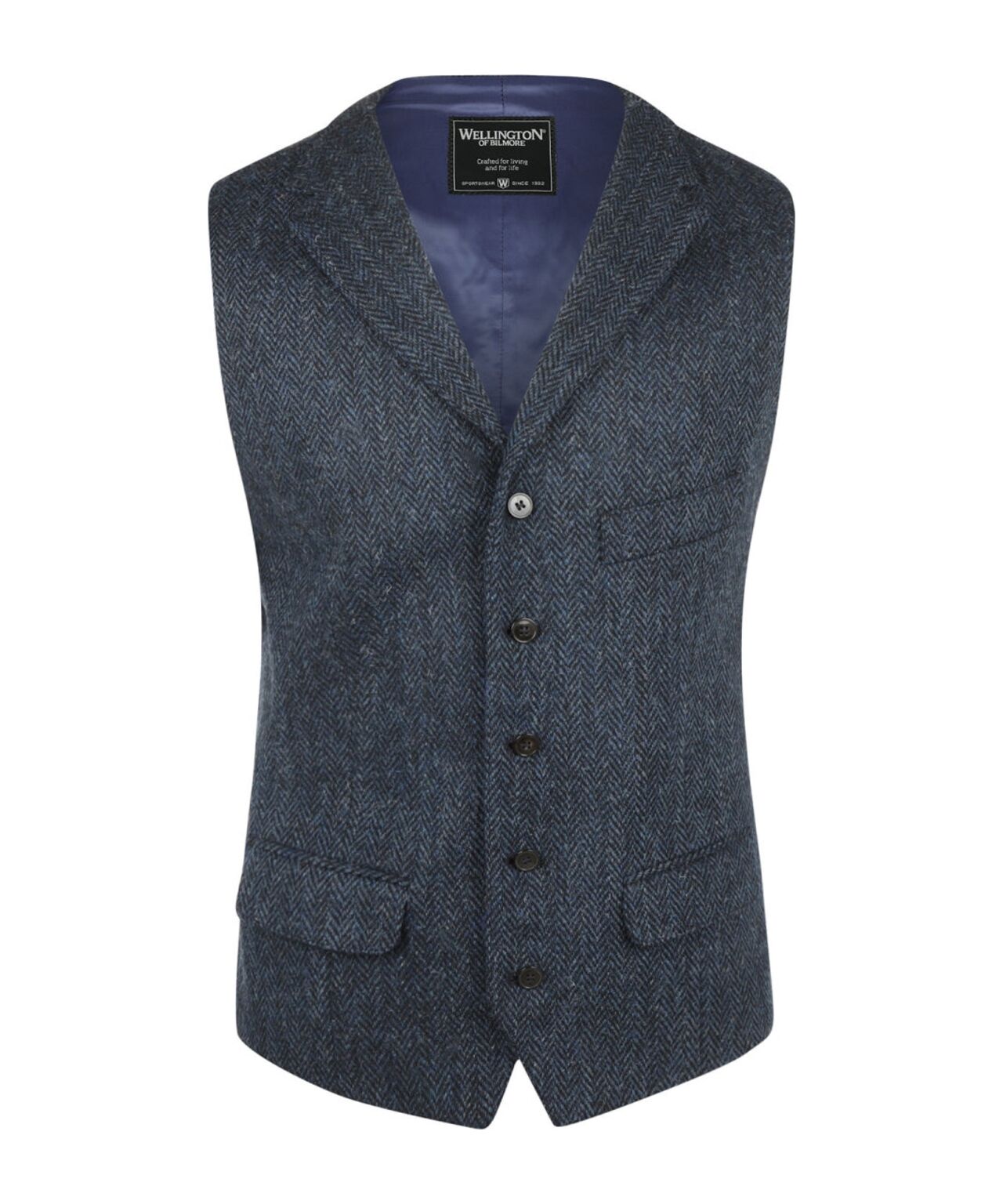 Gilet | Blue Herringbone