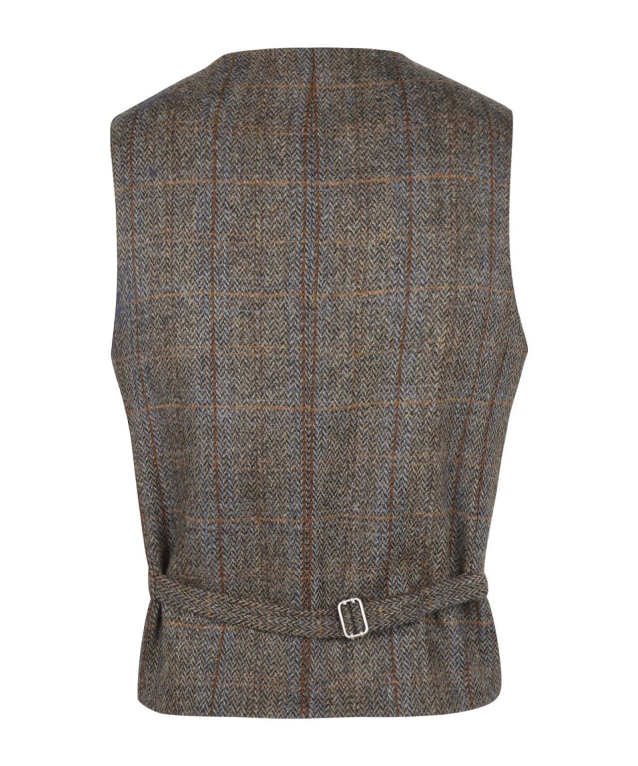 Gilet | Groen/Bruin melange ruit